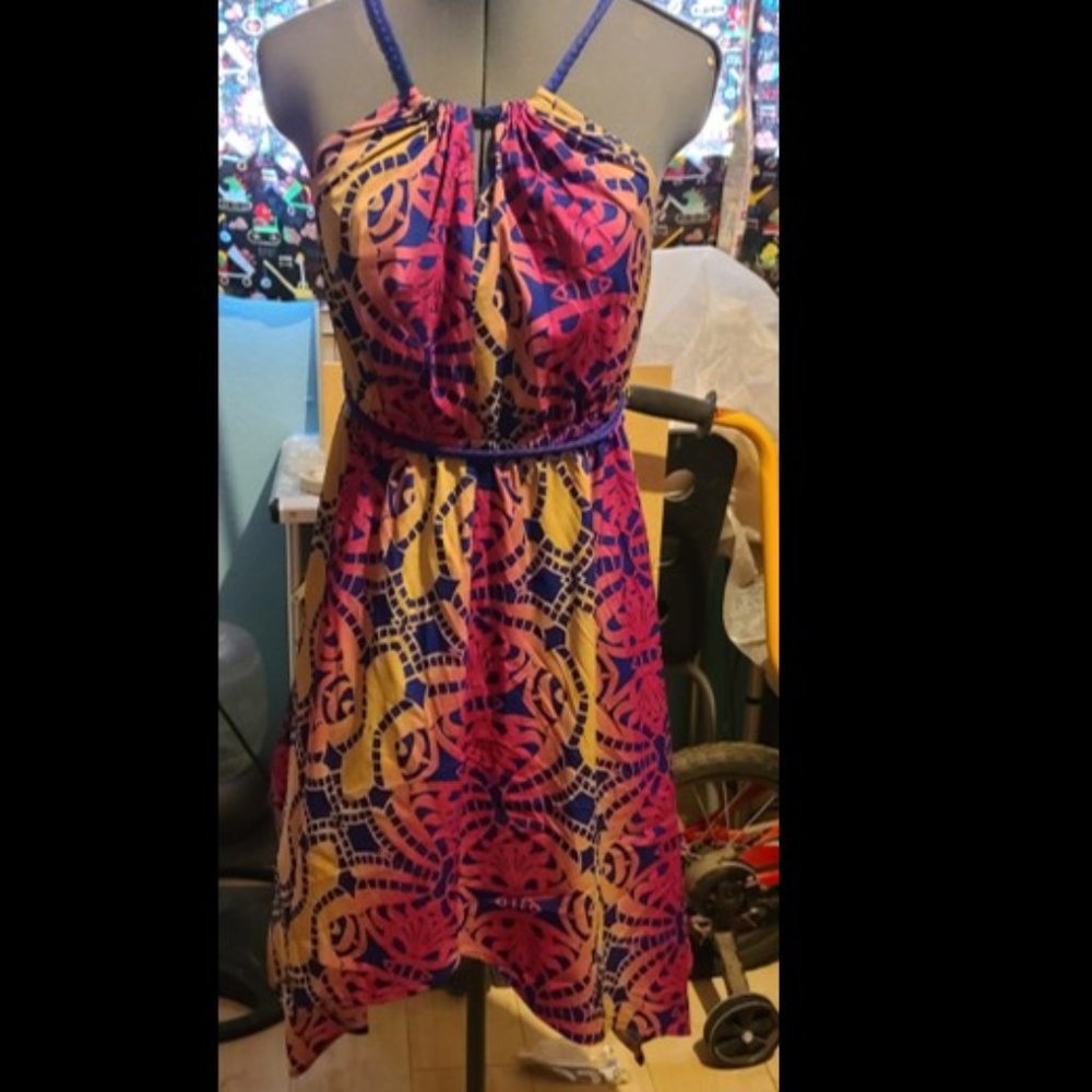 Kerchief dress with adjustable straps
